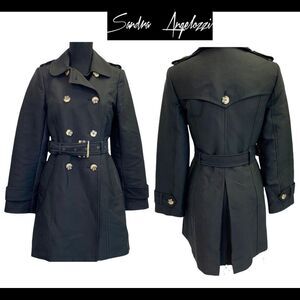 SANDRA Angelozzi NWOT Black trenchcoat size 30/XS